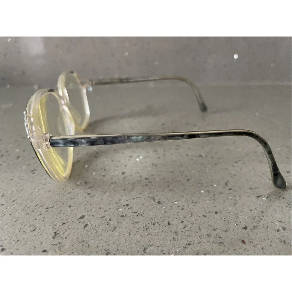 Marchon Blue Ribbon Eyeglasses Frames ONLY 53 14 130 Grey Marble Full rim Vtg